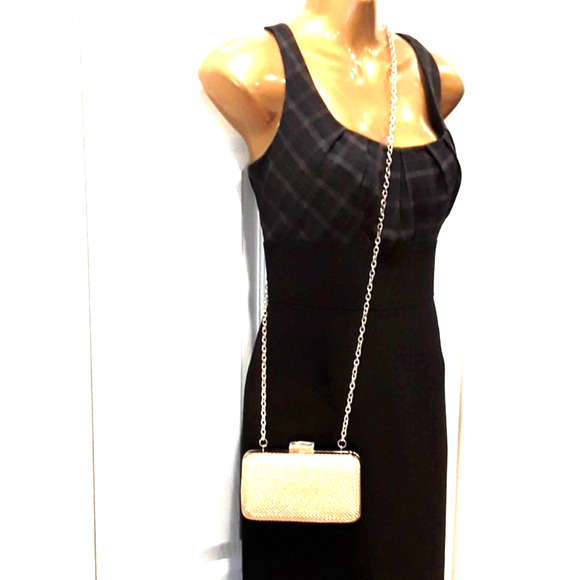 Evan Picone Sz 8 Empire Waist Black And Grey Sleeveless Dress - Picture 4 of 7